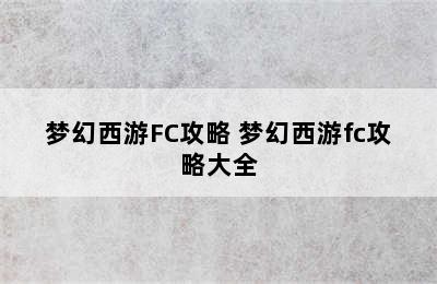 梦幻西游FC攻略 梦幻西游fc攻略大全